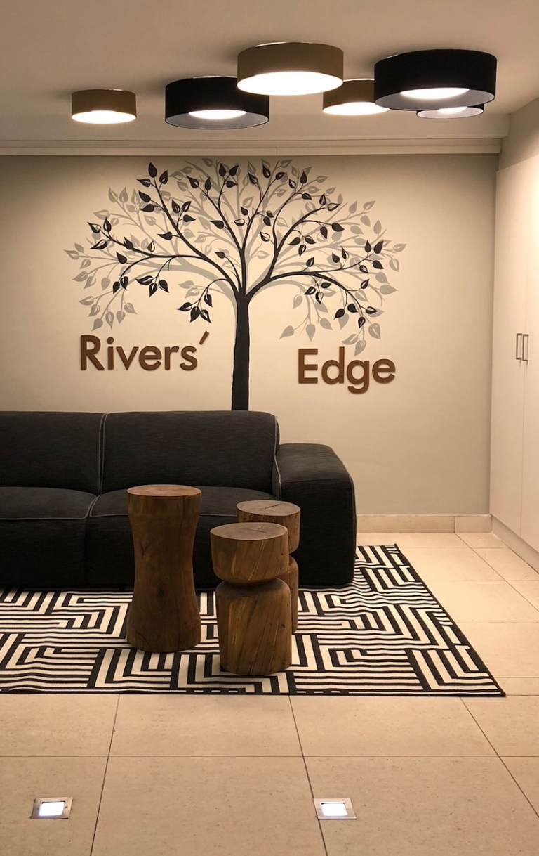 Rivers Edge Reception Area Tree Decor